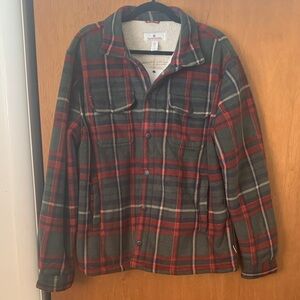 Rainforest Red and Green Plaid fleece Jacket